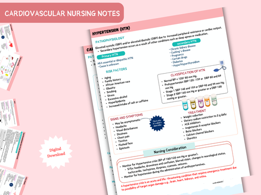 Cardiovascular System Notes